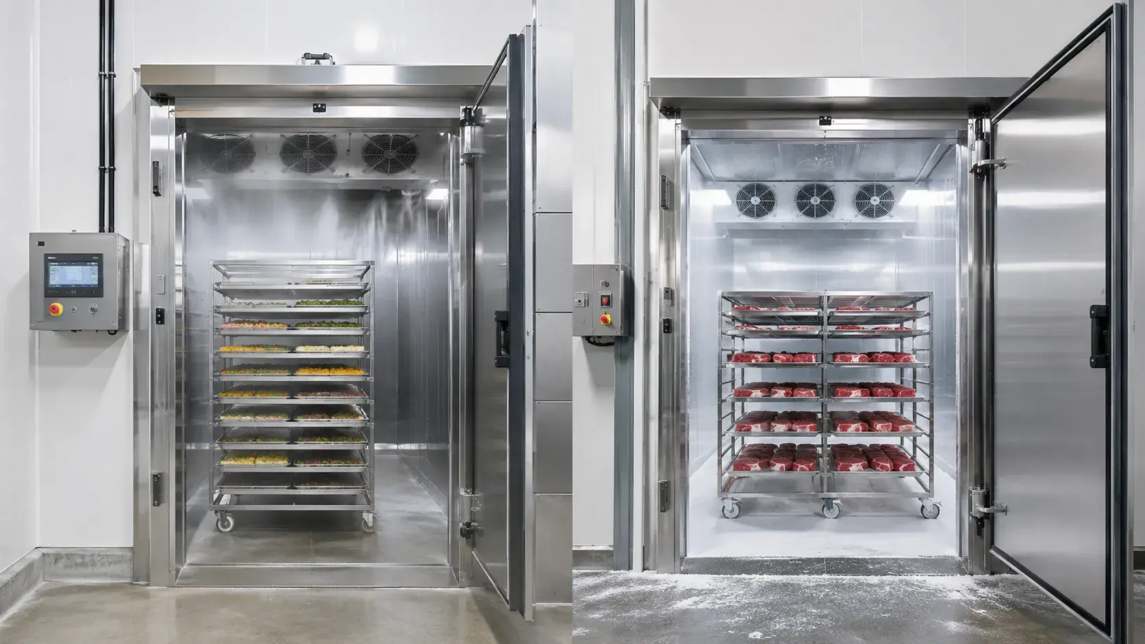 blast chiller room vs blast freezer room